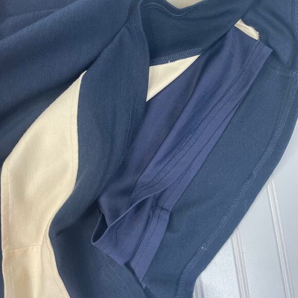 41Hawthorn Women's Tan & Navy Sleeveless Back Zipper Knee Length Dress Size M - Picture 9 of 9